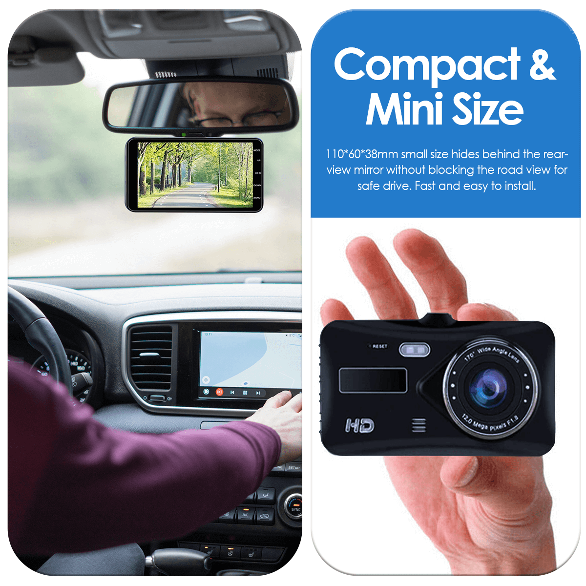 Dashcam pro (avant et arrière) *meilleur vendeur*