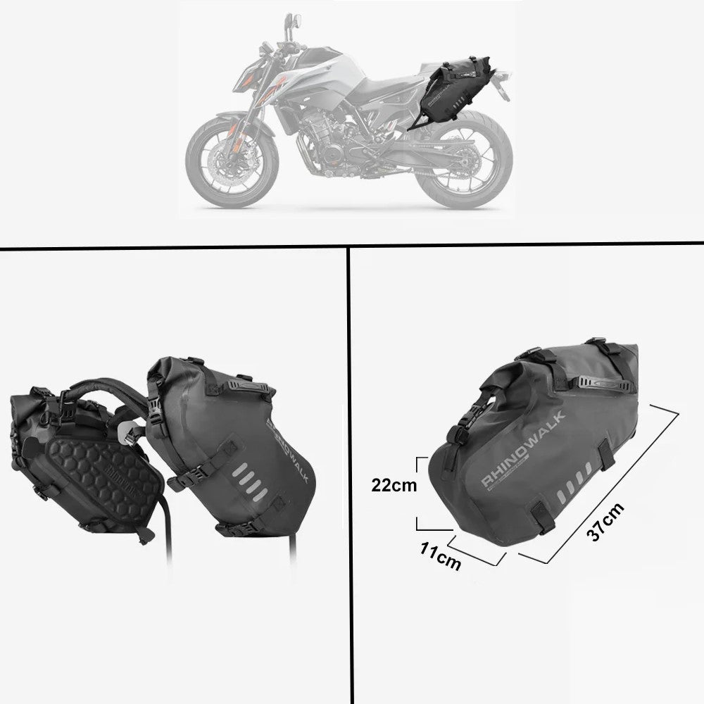 Sacoche cavalière moto étanche 18l 28l 48l