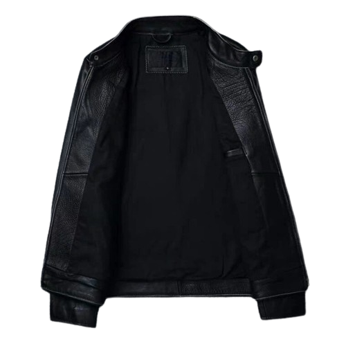 Veste en cuir mi saison pour homme