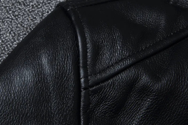 Veste en cuir mi saison pour homme