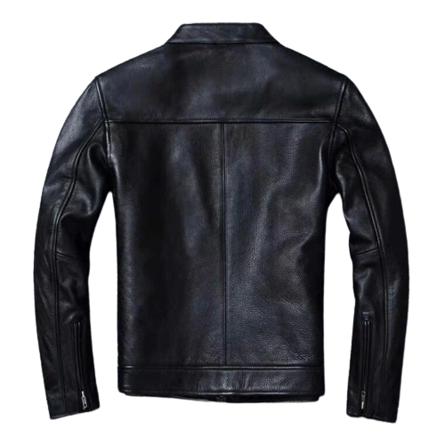 Veste en cuir mi saison pour homme
