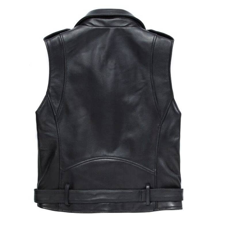Gilet en simili cuir pour femme