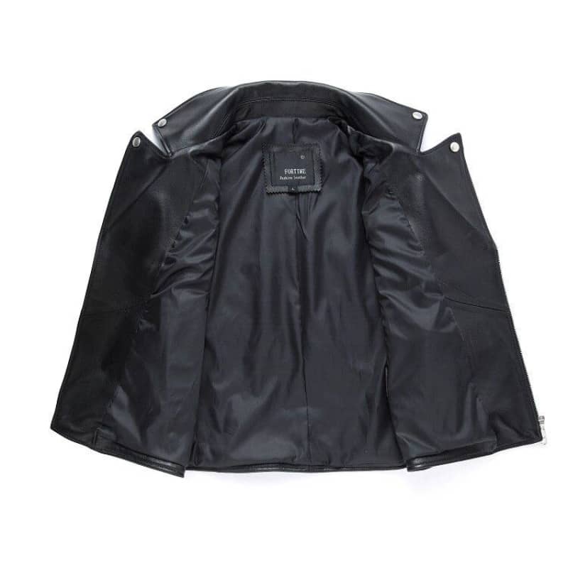 Gilet en simili cuir pour femme