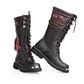 Botte biker noir et rouge