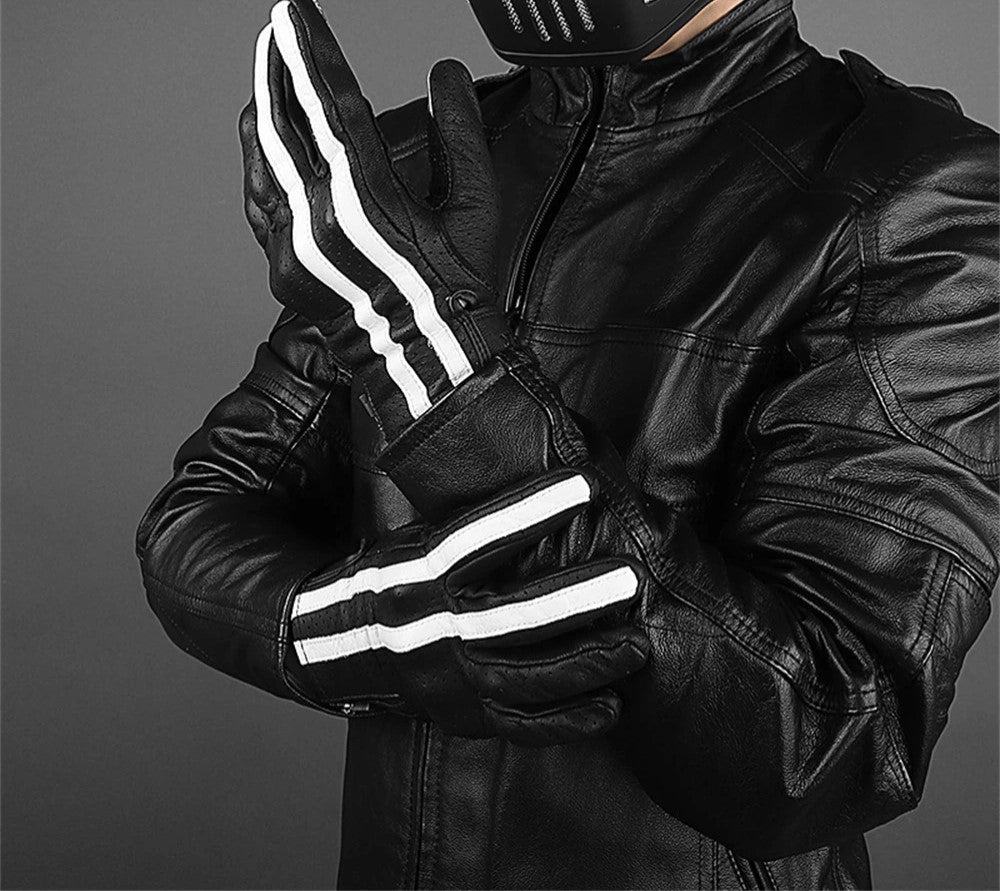 Gants de moto cuir - vintage racer