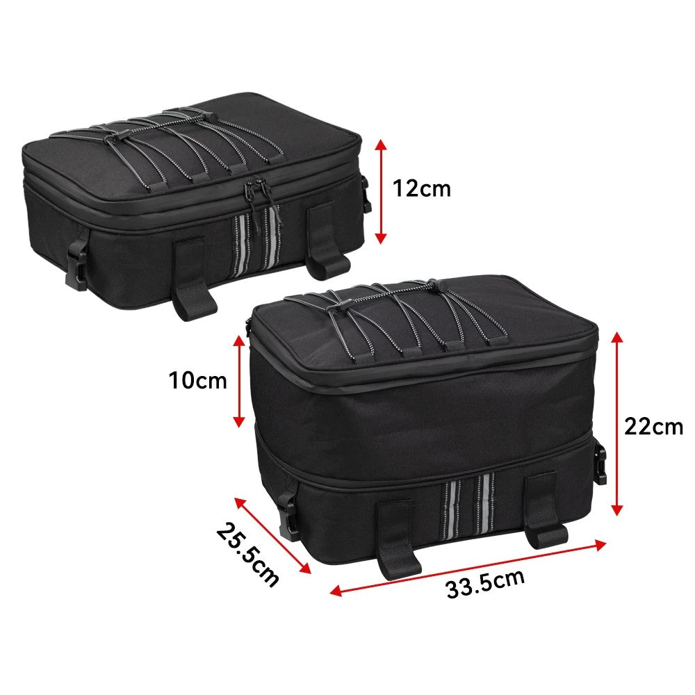 Sacoche de selle moto arrière pour top case