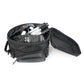 Sacoche de selle moto noire extensible