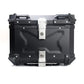 Top case moto 55l universel noir en aluminium