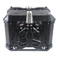 Top case moto 55l universel noir en aluminium