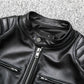 Veste biker en cuir de mouton type perfecto