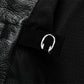Veste biker en cuir noir pour homme type perfecto