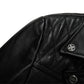 Veste biker en cuir noir pour homme type perfecto