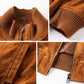 Veste biker pour homme en cuir suédé