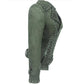 Veste biker femme verte