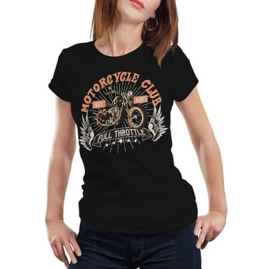 Tee shirt moto pour femme - motorcycle club